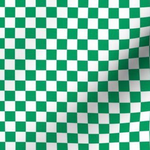 Checkerboard- Green and White