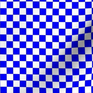 Checkerboard- Blue and White